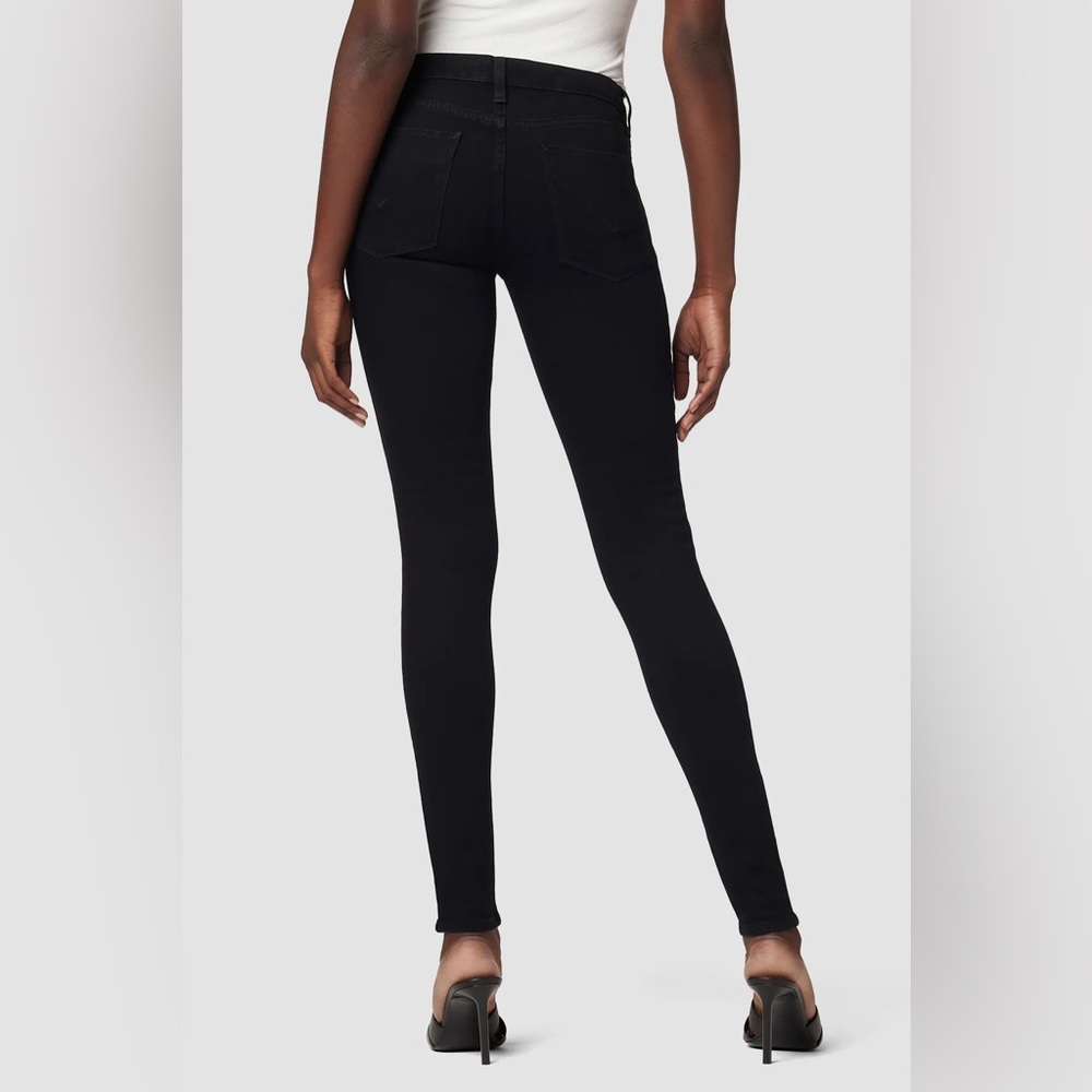 Hudson Jeans - Krista Low-Rise Super Skinny Jeans in black.